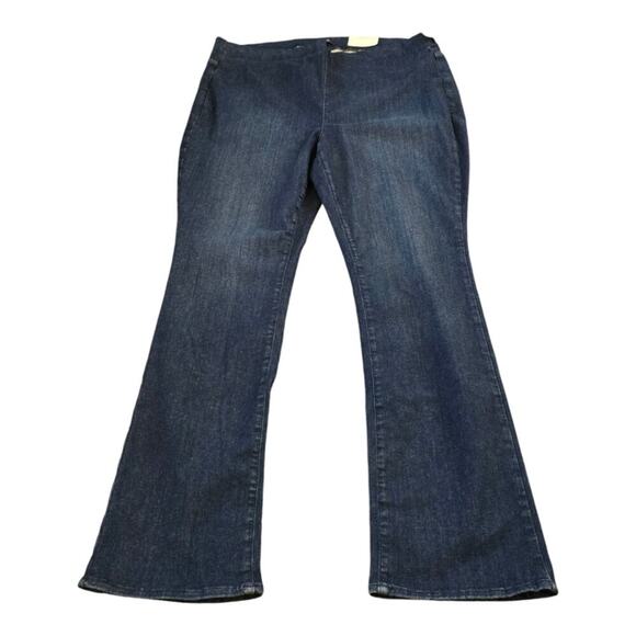 NYDJ Pull on Slim Bootcut Jeans Medium Wash Plus Size 2XL Tall 20 22 New 21 x 34 - Picture 7 of 16